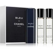 Zestawy perfum męskich - Chanel Bleu de Chanel 3x20 ml 1x napełnialny + 2x napełnienie woda toaletowa - miniaturka - grafika 1
