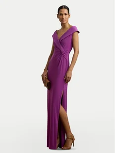 LAUREN RALPH LAUREN Sukienka wieczorowa 253863940025 Fioletowy Slim Fit - Sukienki - miniaturka - grafika 1