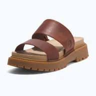 Sport OUTLET - Klapki damskie Timberland Clairemont Way dark red full grain - miniaturka - grafika 1