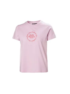 Koszulka HELLY HANSEN W Core Graphic T-Shirt różowy L - Koszulki i topy damskie - miniaturka - grafika 1