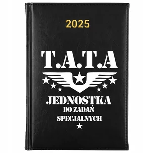 KALENDARZ TERMINARZ CZARNY Dzienny A5 2025 PLANNER DLA TATY MIX WZORY - Notesy i bloczki - miniaturka - grafika 1
