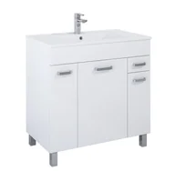 Szafki łazienkowe - Szafka łazienkowa z umywalką Elita Sunn 80 cm biały połysk RE169195008060 - miniaturka - grafika 1