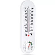 Termometry domowe - Progarden Termometr Z Higrometrem Zewnętrzny Wewnętrzny Biały 23 Cm - miniaturka - grafika 1