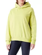 Bluzy damskie - Replay Damska bluza z kapturem, 636 Lime Green, S - miniaturka - grafika 1
