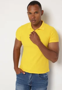 Żółty T-shirt Polo z Bawełną Fodelira - Koszulki i topy damskie - miniaturka - grafika 1