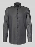 Koszule męskie - Koszula biznesowa o kroju regular fit z listwą guzikową - miniaturka - grafika 1