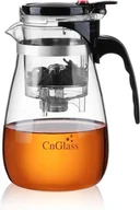 Herbata - Szklany czajniczek CNGLASS z wyjmowanym sitkiem, przezroczysty czajniczek o pojemności 900 ml do filtrowania - zupa herbaciana, herbata liściasta, herbata kwitnąca - miniaturka - grafika 1