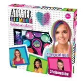 Zabawy w naśladowanie dorosłych - atelier glamour kolorowe włosy zestaw do dekorowania i kolorowania włosów - miniaturka - grafika 1