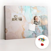 Tablice i flipcharty - Szkolna Tablica korkowa 60x40 cm, Kolorowe Pinezki, wzór Abstrakcyjny obraz - miniaturka - grafika 1