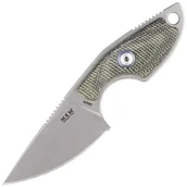 Noże - Nóż na szyje MKM Mikro 1 Green Canvas Micarta, Stonewashed M390 by Jesper Voxnæs (MKMR01-GC) - miniaturka - grafika 1