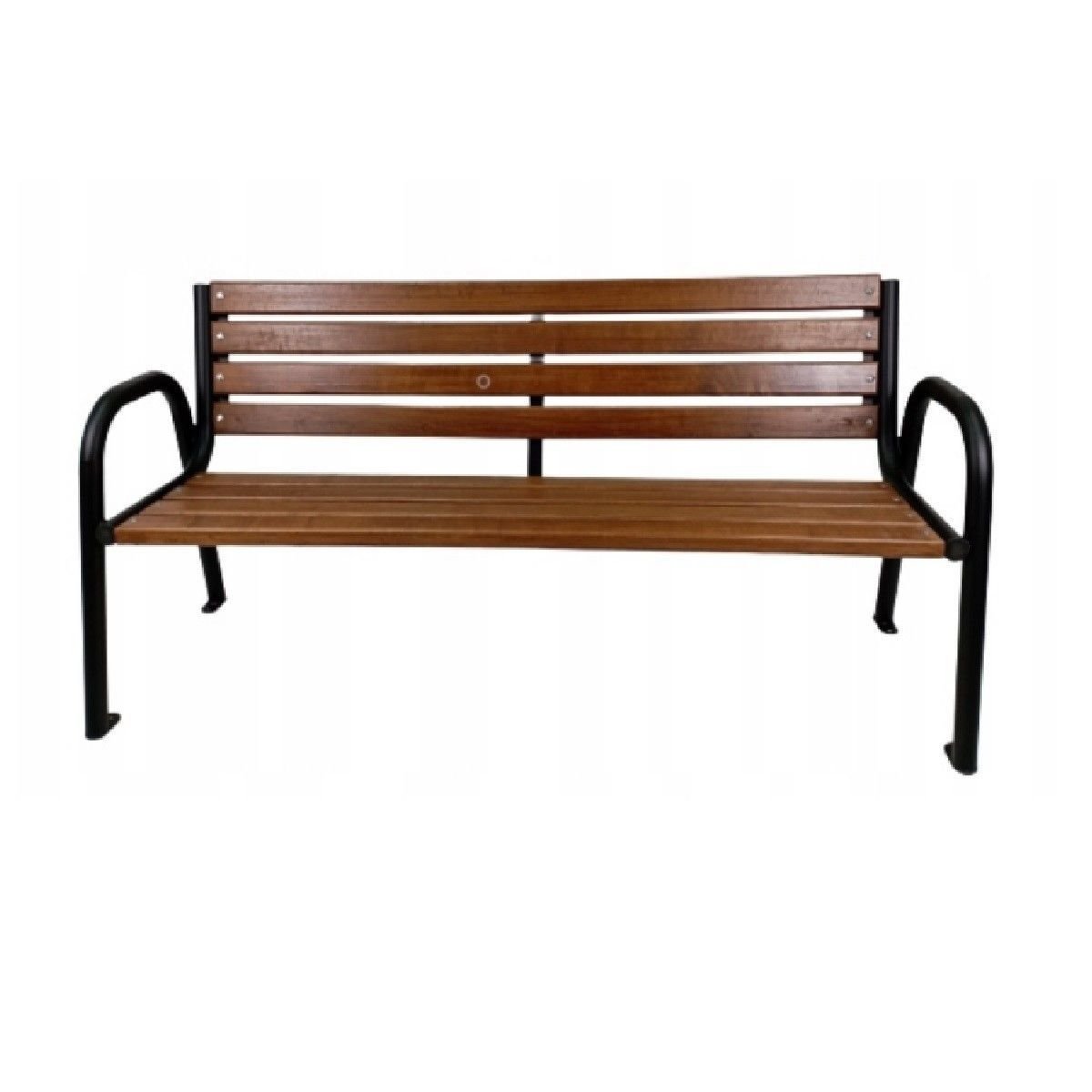 Ławka ogrodowa Karstal ławka stalowa ławka parkowa ławka ogrodowa meble ogrodowe drewniane oparcie Brussels S 9530