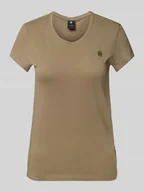 Koszulki i topy damskie - T-shirt z wyhaftowanym logo model ‘Eyben’ - miniaturka - grafika 1