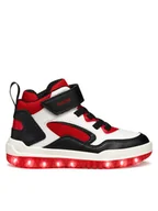 Buty dla chłopców - Geox Sneakersy J Buzzerlight J56MCC 054FU C0050 D Biały - miniaturka - grafika 1