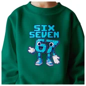 Bluzy dla dziewczynek - BLUZA DZIECIĘCA 67 SIX SEVEN KLOCKI VIRAL DLA CHŁOPCA DZIEWCZYNKI 104 - miniaturka - grafika 1