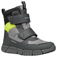 Botki damskie - Geox J Flexyper Boy B ABX, Botki, Szary Fluoyellow, 35 EU - miniaturka - grafika 1