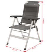 Meble turystyczne - Outwell Krzesło składane Ontario, szare, 61x70x105 cm, 410078 Oase Outdoors - miniaturka - grafika 1