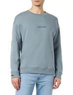 Bluzy męskie - Calvin Klein Męska bluza L/S od piżamy top, Uwielbiany niebieski, L - miniaturka - grafika 1