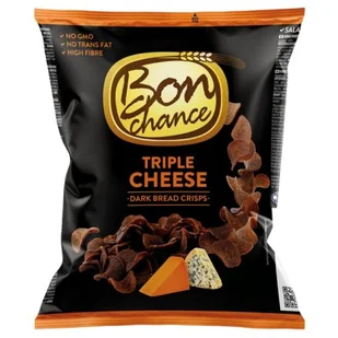 Bon Chance Triple Cheese Dark Bread Crisps 120g - Chipsy - miniaturka - grafika 1