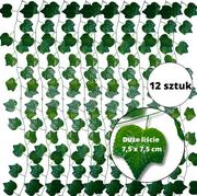 Sztuczne kwiaty - 12 szt GIRLANDA Z BLUSZCZU BLUSZCZ ZWISY Z BLUSZCZU ZIELONE ŚCIANY BLUSZCZ GIRLANDY SZTUCZNE KWIATY - miniaturka - grafika 1