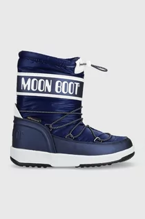 Buty dla chłopców - Moon Boot śniegowce dziecięce MOON BOOT JR BOY SPORT kolor granatowy - grafika 1