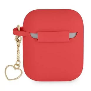 Guess GUA2LSCHSR AirPods cover czerwony/red Silicone Charm Heart Collection - Akcesoria do słuchawek - miniaturka - grafika 2