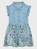 Sukienki i spódniczki dla dziewczynek - Guess Sukienka codzienna K3GK22 D3X30 Niebieski Regular Fit - miniaturka - grafika 1