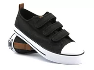 Buty dla chłopców - Klasyczne trampki dziecięce - American Club LH 93/24, czarne - AMERICAN CLUB - miniaturka - grafika 1