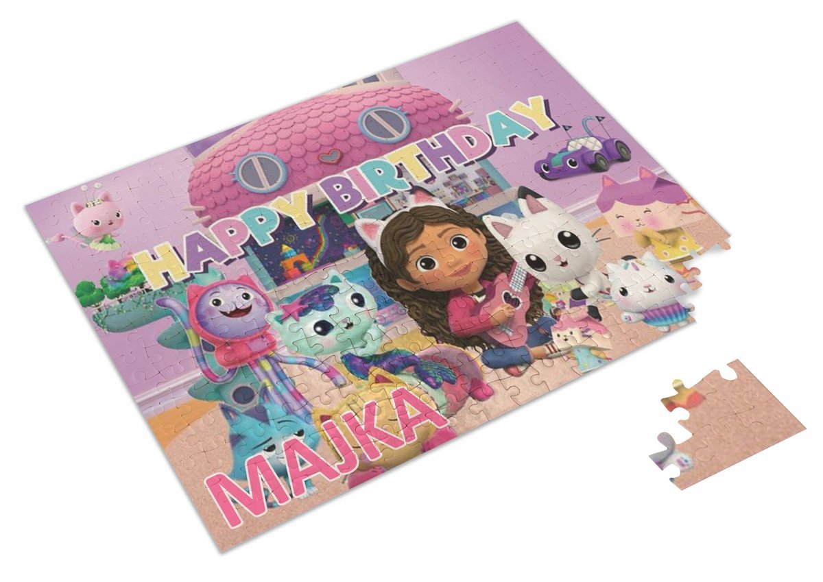 PERSONALIZOWANE PUZZLE KOCI DOMEK GABI 252 el. #7