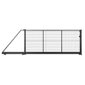 Ogrodzenia - Naterial Brama przesuwna Modus 4x1.7 m lewa czarna - miniaturka - grafika 1