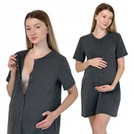 Piżamy ciążowe - Koszula ciążowa i do karmienia z wygodnym zapięciem na napy S Mamiluna - miniaturka - grafika 1