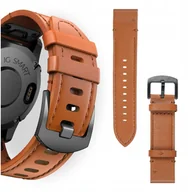 Akcesoria do smartwatchy - PASEK SKÓRZANY DO GARMIN FENIX 5 6 7 8 E PRO SOLAR INSTINCT EPIX QUCIKFIT - miniaturka - grafika 1