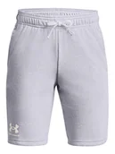 Spodenki damskie - Under Armour Szorty sportowe UA RIVAL TERRY SHORT 1377255 Szary Regular Fit - miniaturka - grafika 1