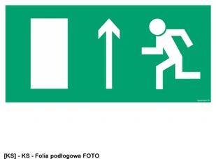 SIGNPROJECT AC012 - Wyjście ewakuacyjne w lewo w górę 1000x500 - Tablice BHP - miniaturka - grafika 1
