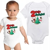 Body dla niemowląt - Body NIEMOWLĘCE Białe MOJE DRUGIE ŚWIĘTA Mikołajki Święta Wzory Rozmiar 80 - miniaturka - grafika 1