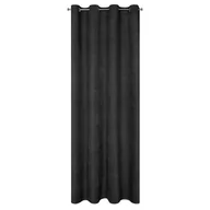 Zasłony - Euro Firany Zasłona 140 x 250 Dekoracyjna Welwet Milo Czarny 1220125 - miniaturka - grafika 1