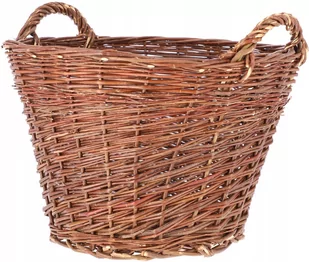 Kosz Drewno Doniczka Wiklina Kwiaty 50 Cm Osłonka - Akcesoria kominkowe - miniaturka - grafika 1