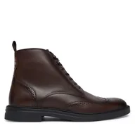 Botki męskie - Kozaki BOSS Calev 50552551 Brązowy - miniaturka - grafika 1
