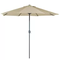 Parasole ogrodowe - Beliani Parasol ogrodowy LED  266 cm brązowoszary RAPALLO - miniaturka - grafika 1