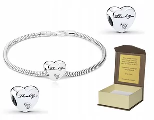 Bransoletka srebrna 21cm do charms + dedykacja B138 - Bransoletki - miniaturka - grafika 1