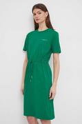Sukienki - Tommy Hilfiger sukienka bawełniana kolor zielony mini rozkloszowana - miniaturka - grafika 1