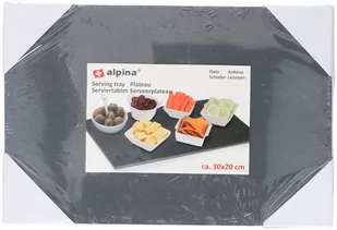 Czarna kamienna taca na przekąski - Tace i patery - miniaturka - grafika 1