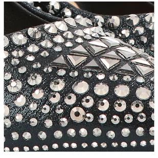 Wieczorowe szpilki z kryształkami - MENBUR 23345 CZARNE - Czółenka - miniaturka - grafika 10