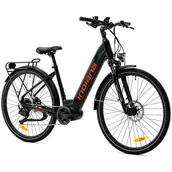 Rowery elektryczne - Rower elektryczny INDIANA E-Trekking 4.0 U18 28 cali Czarno-czerwony - miniaturka - grafika 1