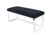 Ławki do przedpokoju - Emra Wood Design, Ławka na buty LPG-2 80 cm, białe siedzisko gładkie, grafitowy - miniaturka - grafika 1