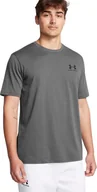 Koszulki męskie - Koszulka męska Under Armour Sportstyle Left Chest SS szara 1326799 025 S - miniaturka - grafika 1