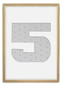 Ramki na zdjęcia - Ramka Na Zdjęcia Cyferka Pięć Naturalne Drewno. Ramka O Rozmiarze 21X30 Cm - miniaturka - grafika 1