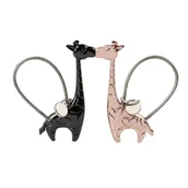 Breloki - Para breloków do kluczy Zakochane Żyrafy Walentynki - miniaturka - grafika 1