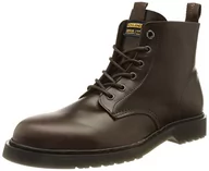 Botki męskie - JACK&JONES JFWHASTINGS Leather Boot SN sztyblety męskie, Brown Stone, 43 EU - miniaturka - grafika 1