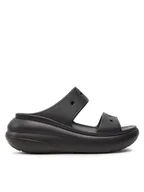 Klapki i japonki damskie - Crocs Klapki Classic Crush Sandal 207670 Czarny - miniaturka - grafika 1