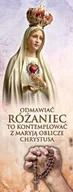 Ikony i obrazy sakralne - Baner na Różaniec "Odmawiać różaniec to kontemplować.. " 50x130 cm - miniaturka - grafika 1